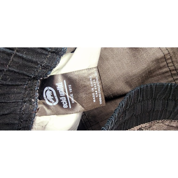 Ecko Unltd Shorts Mens XL Gray Camo Cargo Logo Casual Hip Hop Street Skater Y2K - Picture 6 of 7